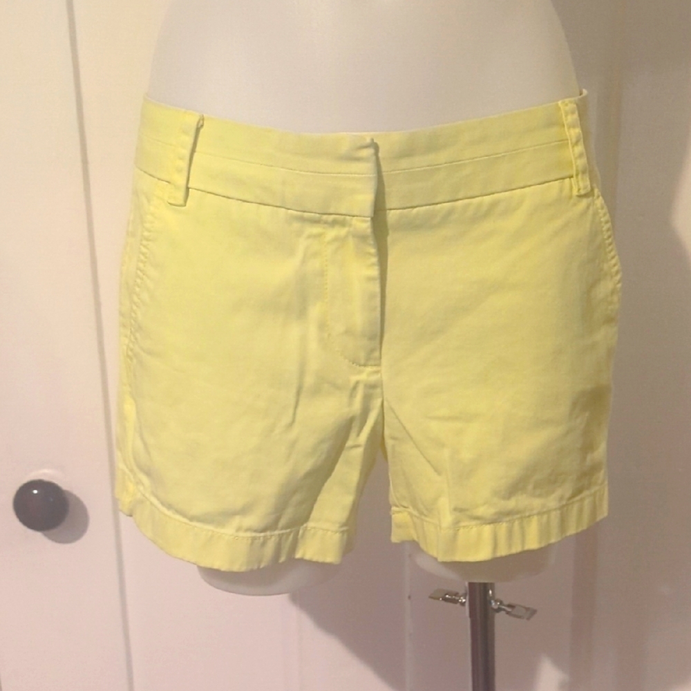 J. Crew Yellow  Shorts Tailored Cotton Blend